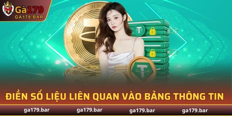 Điền số liệu liên quan vào bảng thông tin